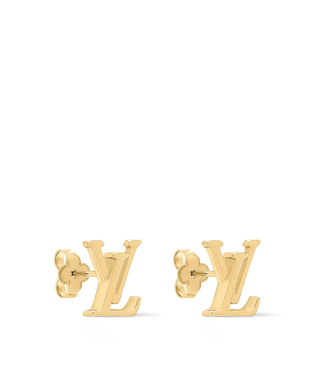 LOUIS VUITTON Золотые металлические серьги, фото 2