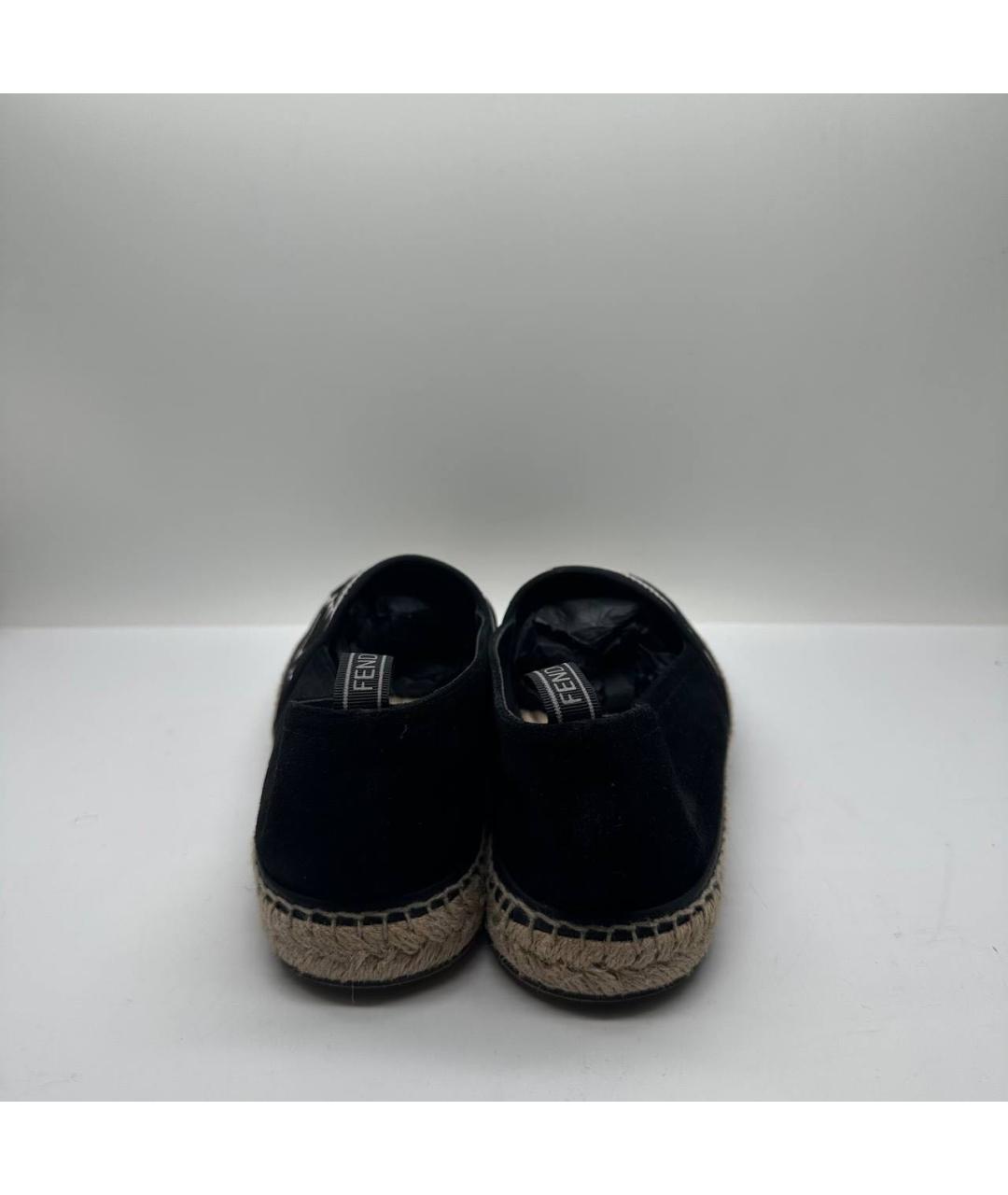 FENDI Черные текстильные эспадрильи, фото 4