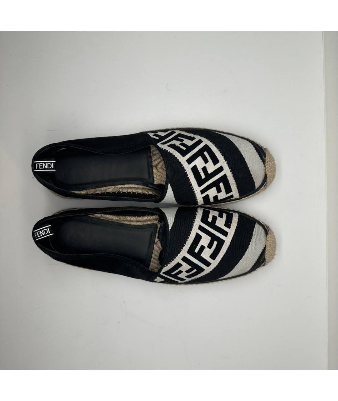 FENDI Черные текстильные эспадрильи, фото 3
