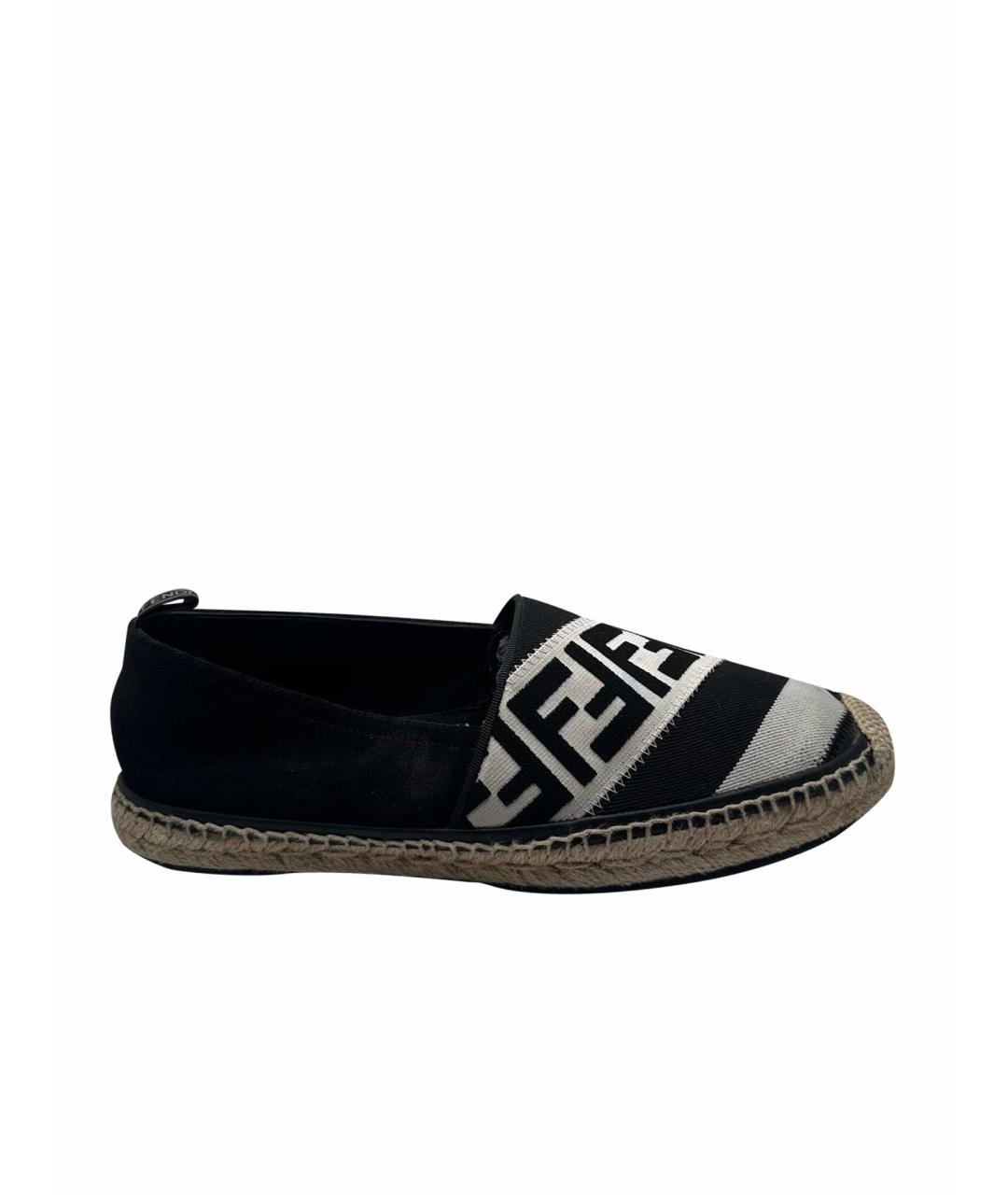 FENDI Черные текстильные эспадрильи, фото 1