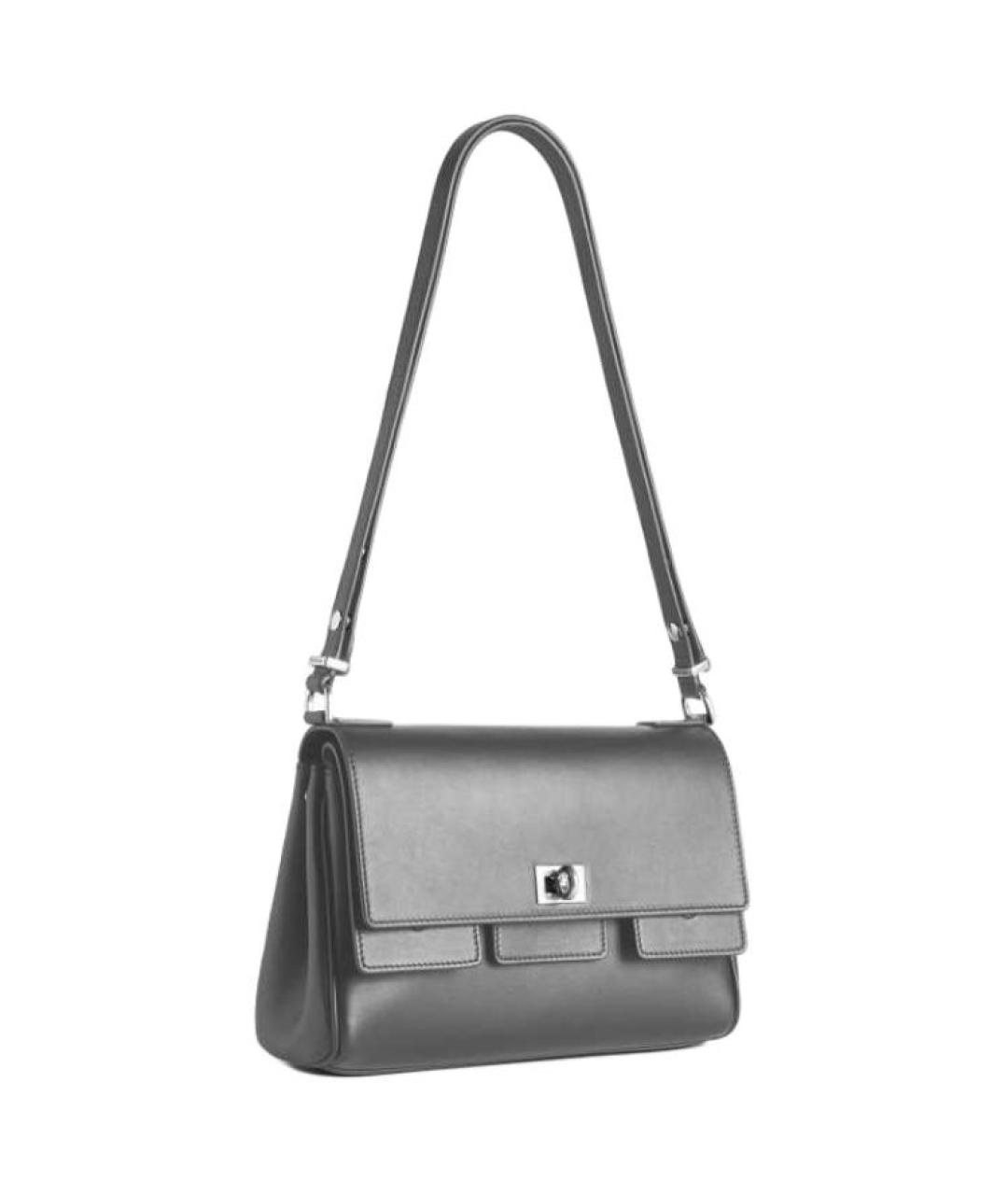 BALENCIAGA Серая кожаная сумка через плечо, фото 2