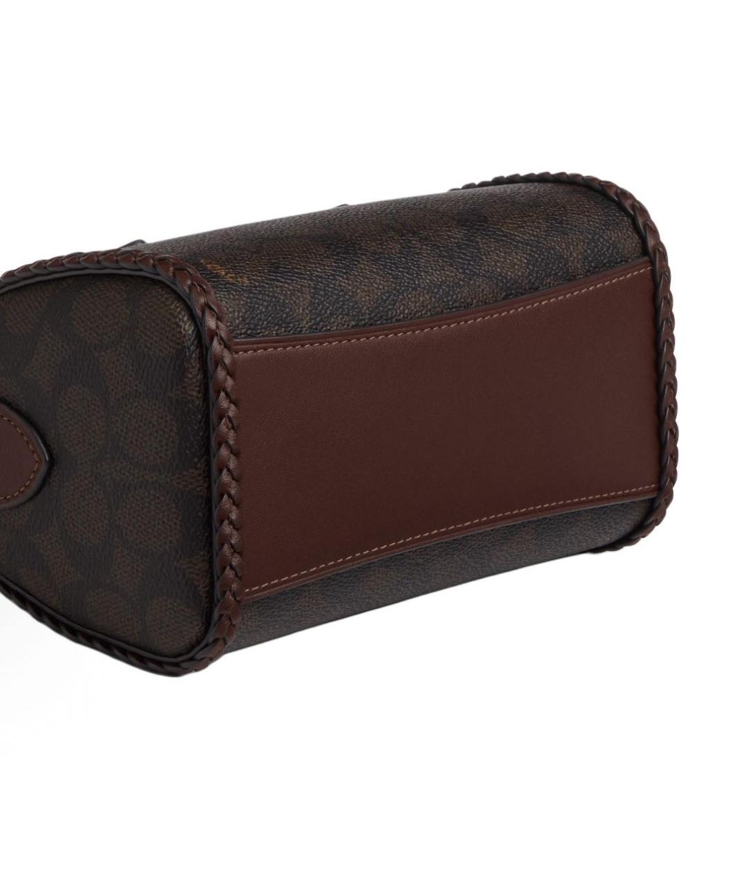 COACH Коричневая сумка с короткими ручками, фото 4