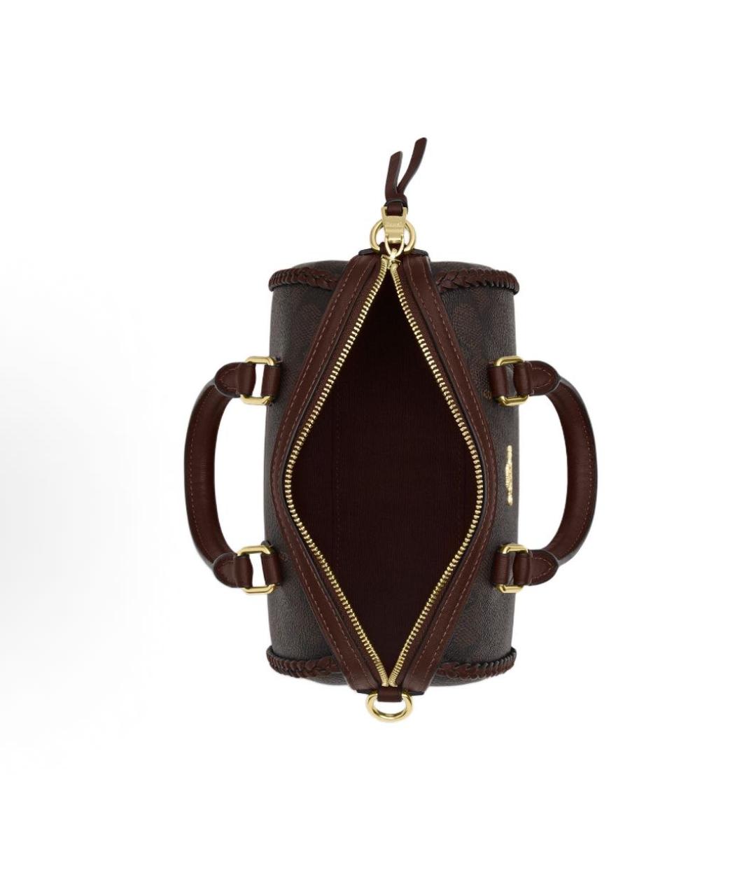 COACH Коричневая сумка с короткими ручками, фото 3