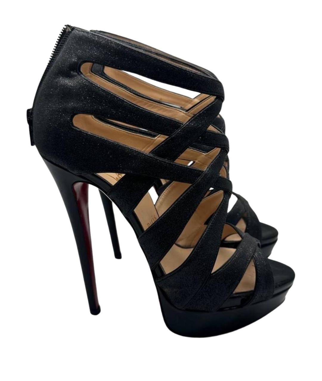 CHRISTIAN LOUBOUTIN Черные ботильоны, фото 1