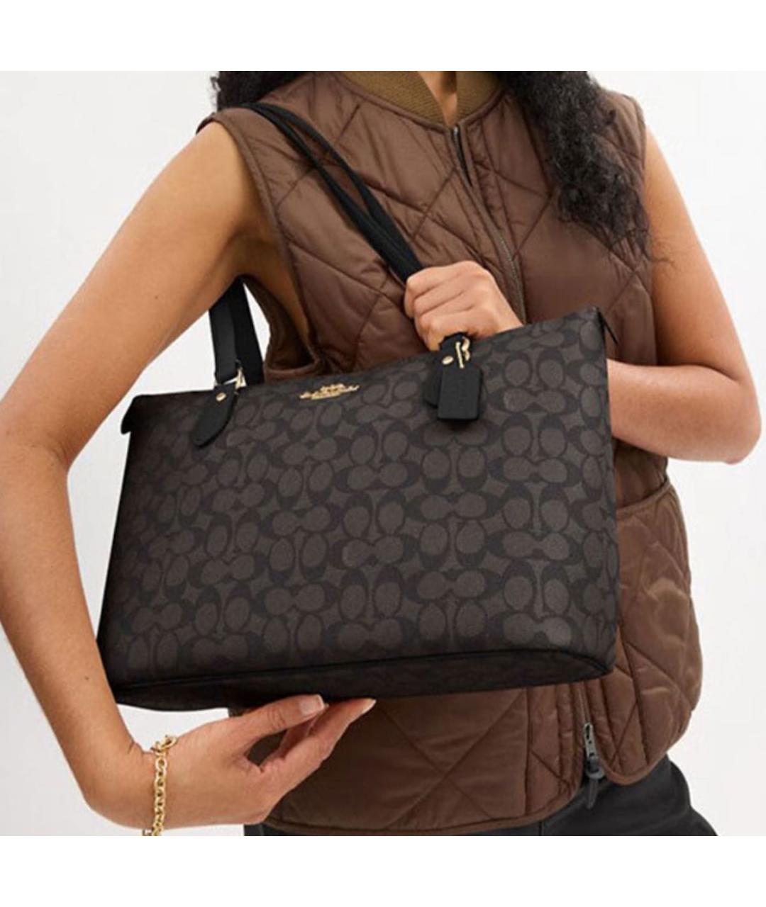 COACH Коричневая сумка тоут, фото 4