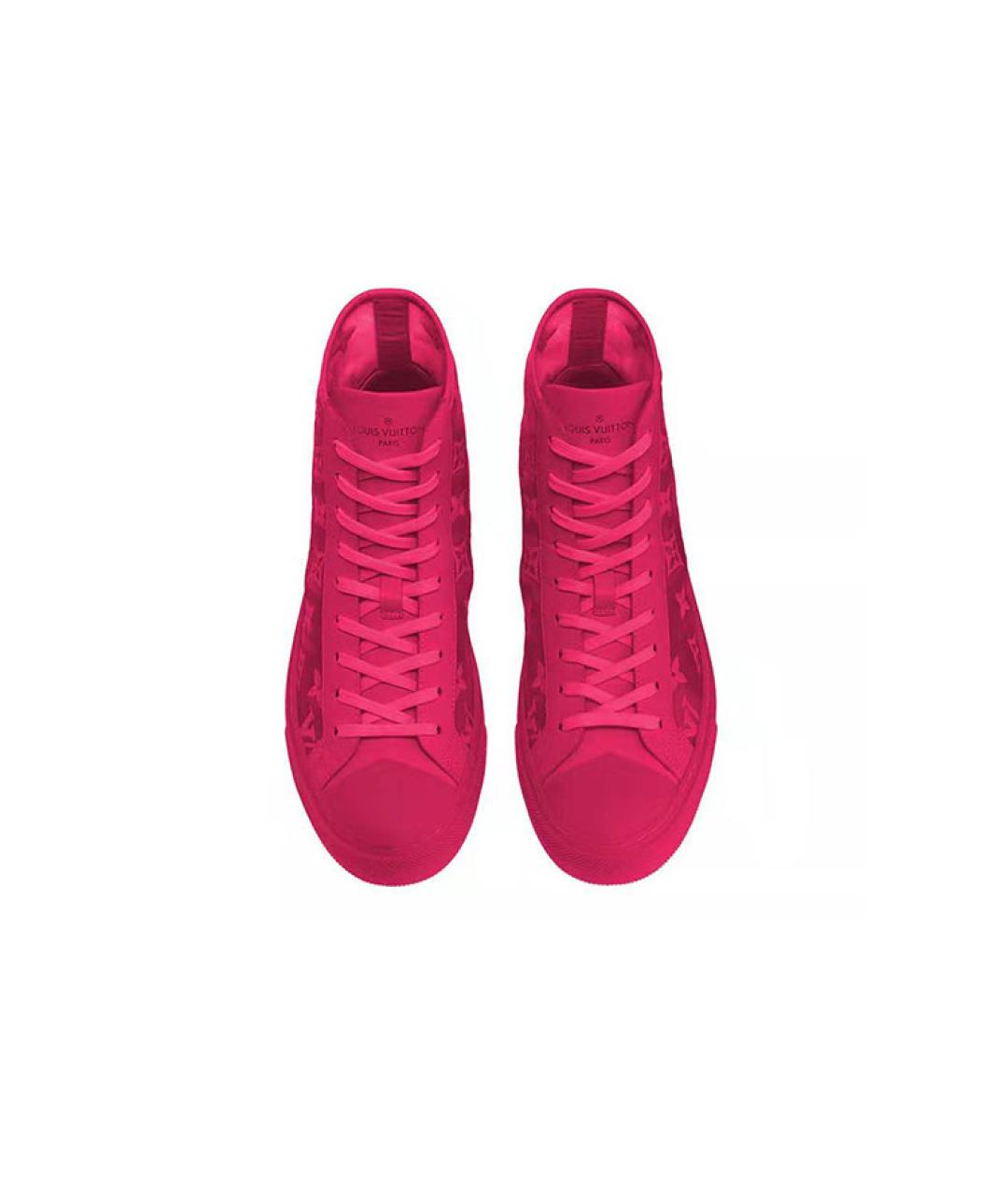 LOUIS VUITTON Розовые высокие кроссовки / кеды, фото 3