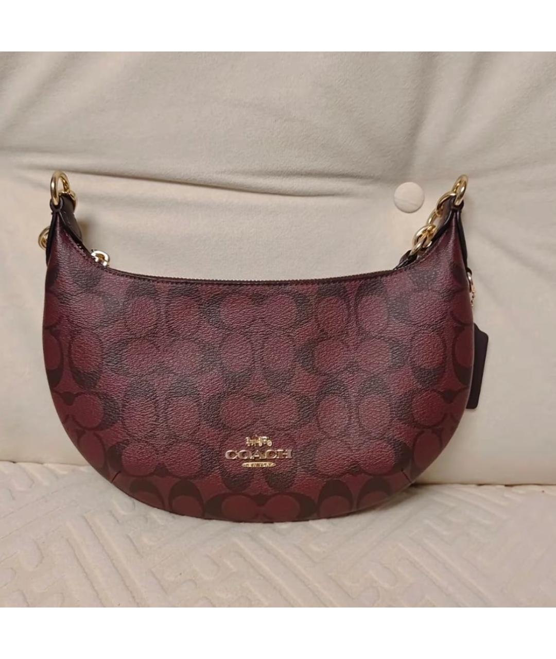 COACH Бордовая сумка через плечо, фото 6