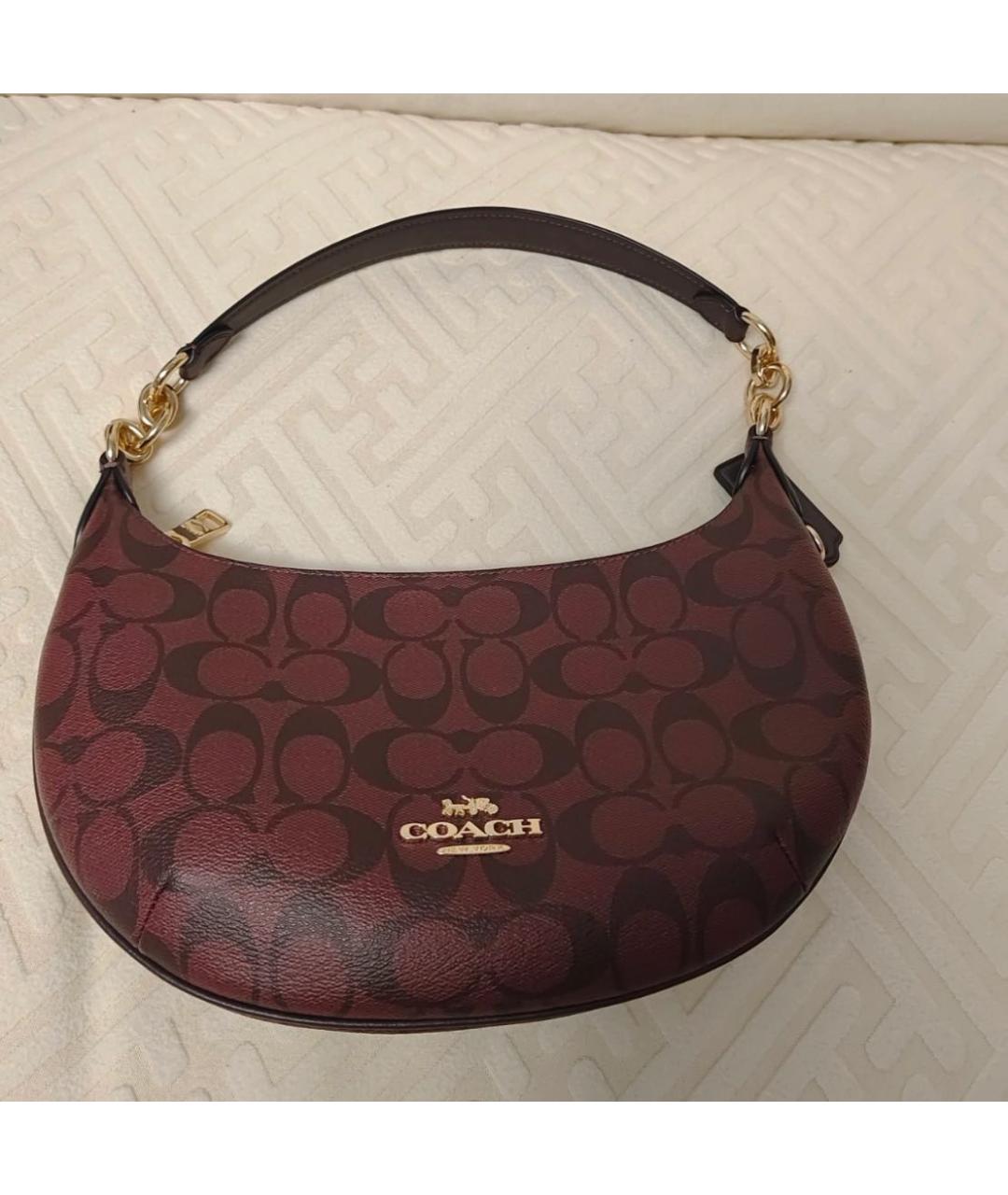COACH Бордовая сумка через плечо, фото 5
