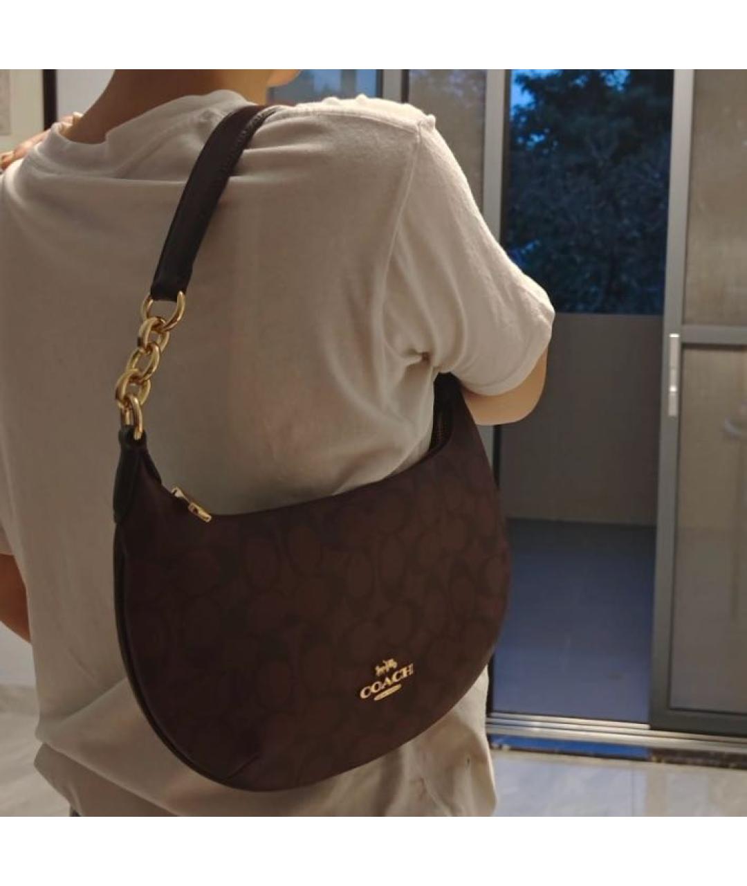 COACH Бордовая сумка через плечо, фото 7