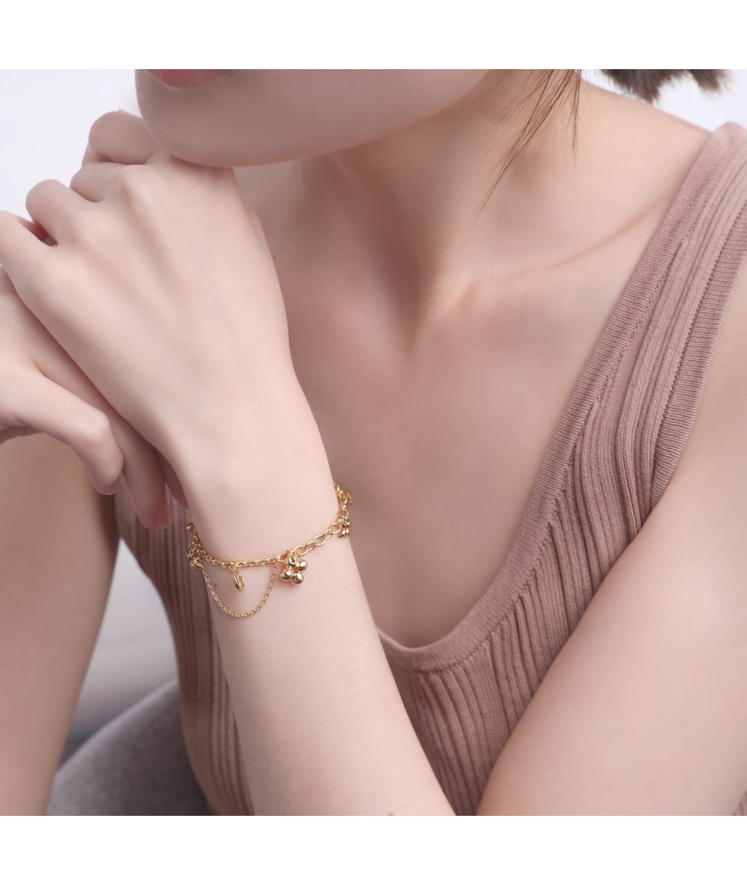 LOUIS VUITTON Золотой металлический браслет, фото 2