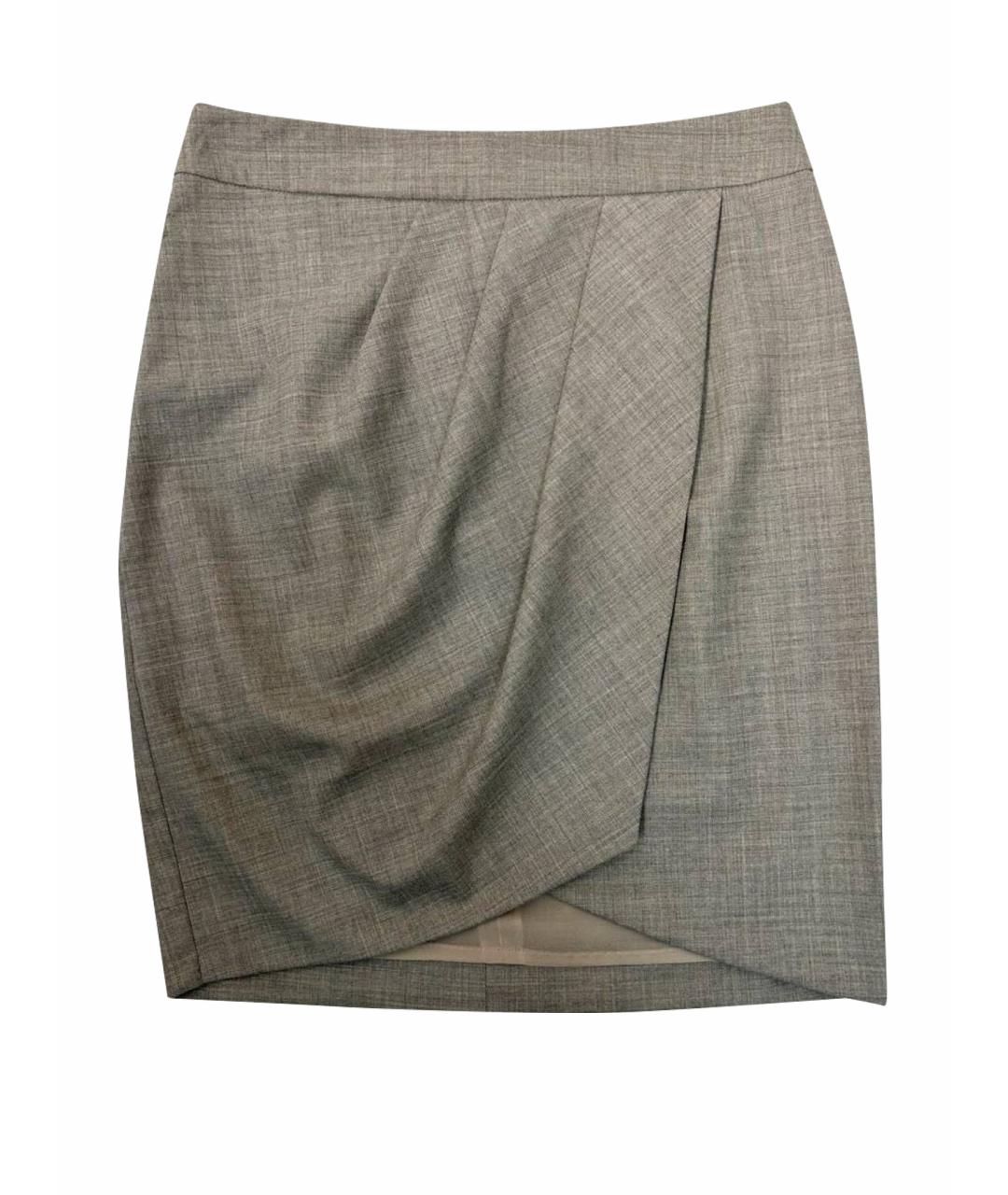 KITON Серая юбка мини, фото 1