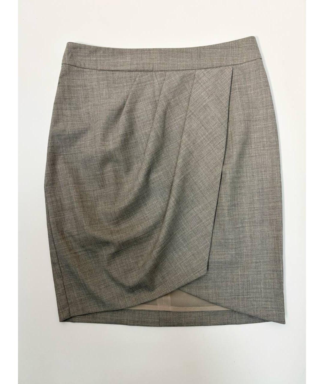 KITON Серая юбка мини, фото 6