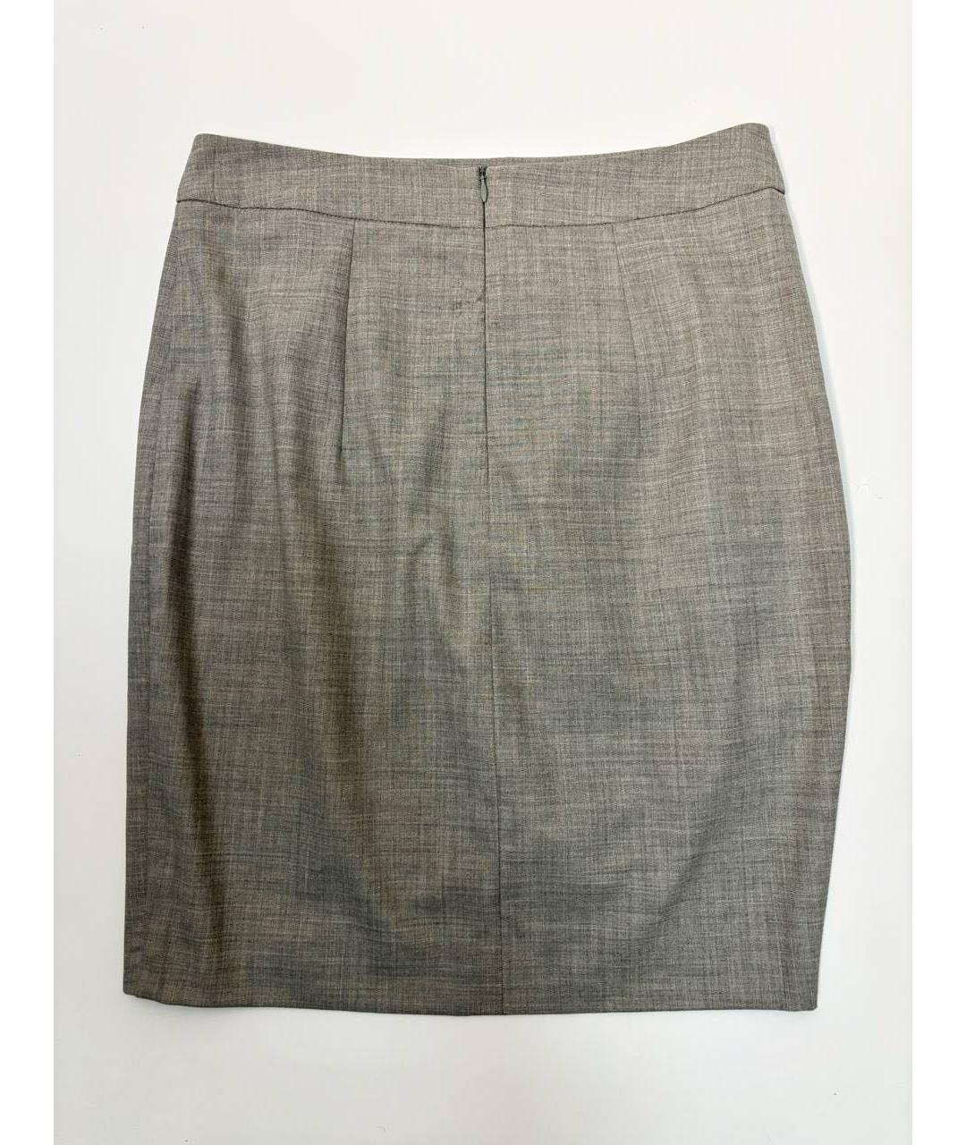 KITON Серая юбка мини, фото 2