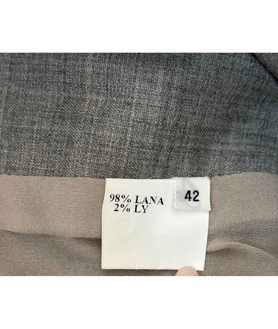 KITON Серая юбка мини, фото 4