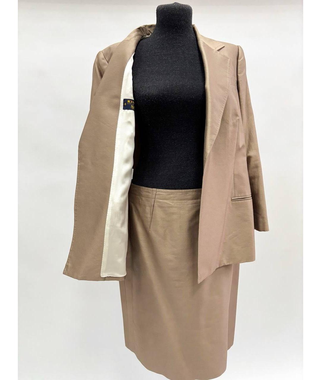 KITON Коричневый костюм с юбками, фото 6