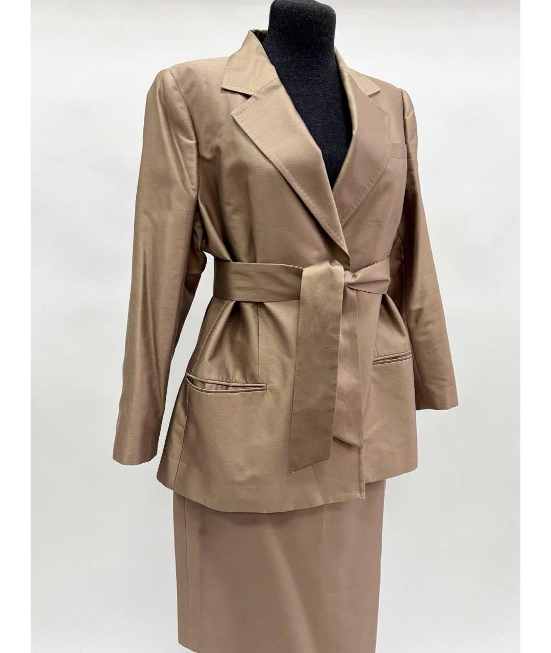 KITON Коричневый костюм с юбками, фото 2