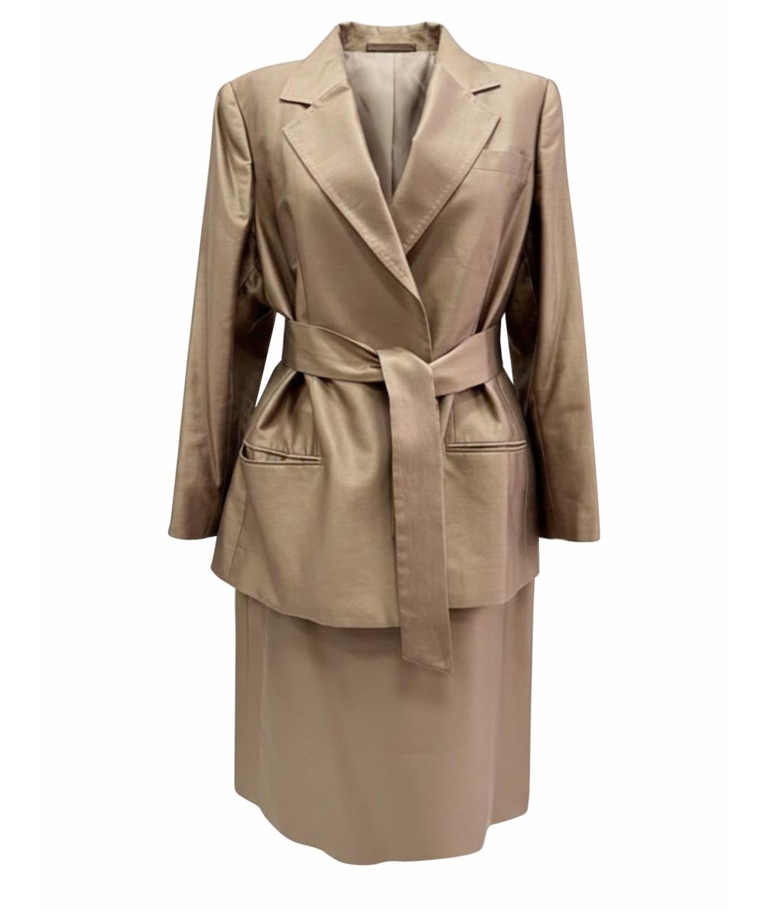 KITON Коричневый костюм с юбками, фото 1