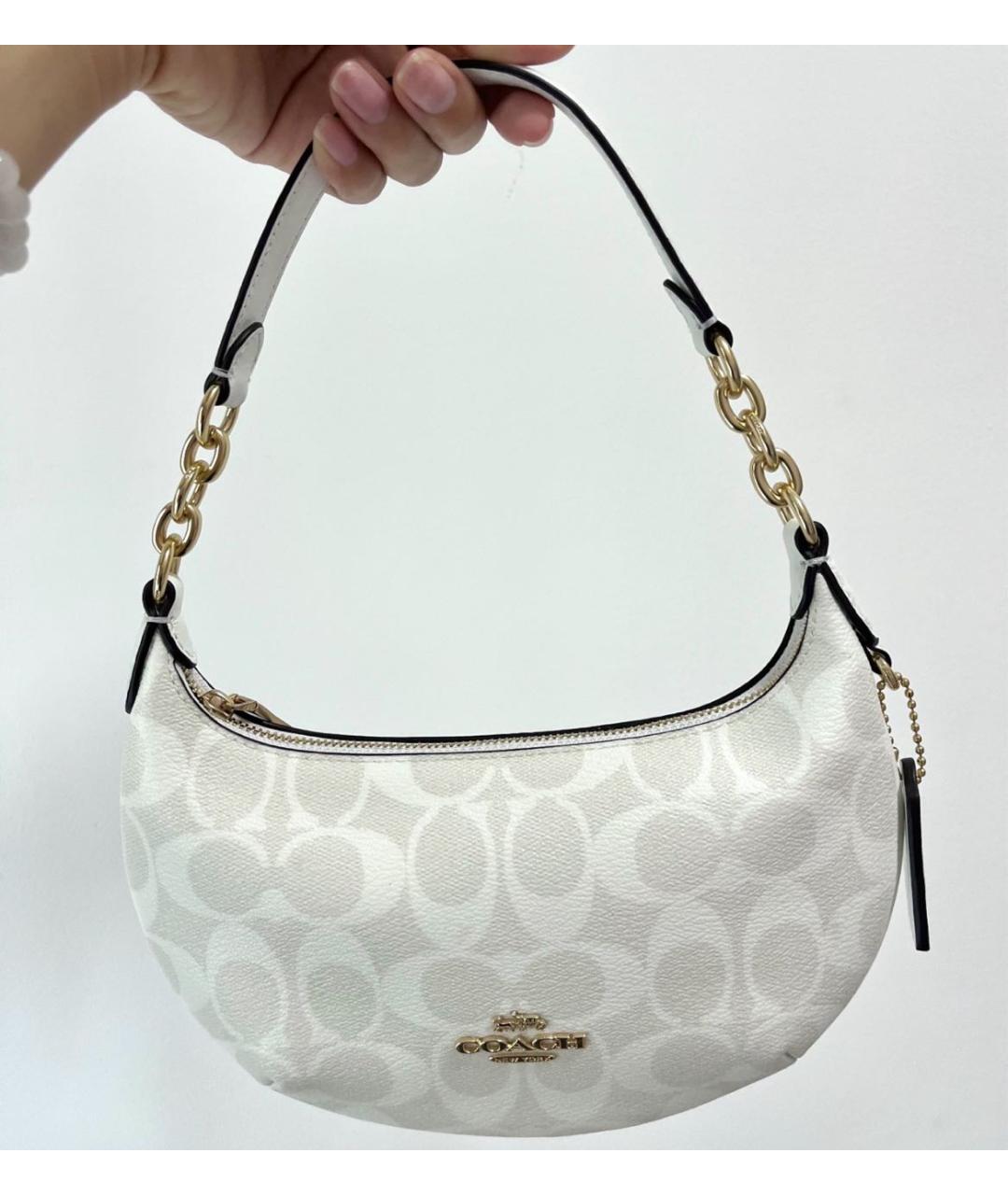COACH Белая сумка с короткими ручками, фото 6