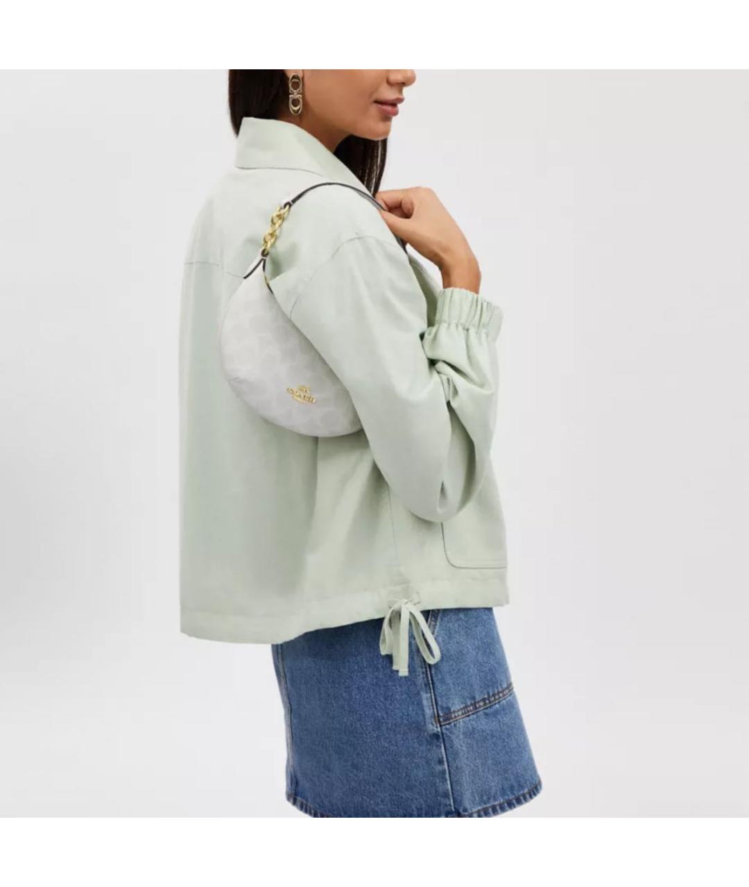 COACH Белая сумка с короткими ручками, фото 4