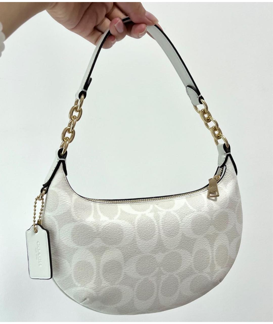 COACH Белая сумка с короткими ручками, фото 7