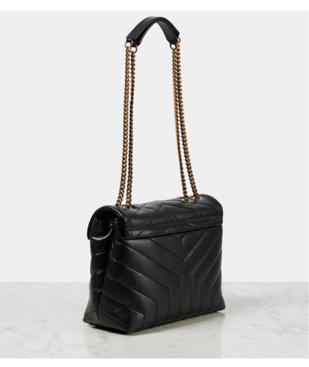 SAINT LAURENT Черная кожаная сумка через плечо, фото 6