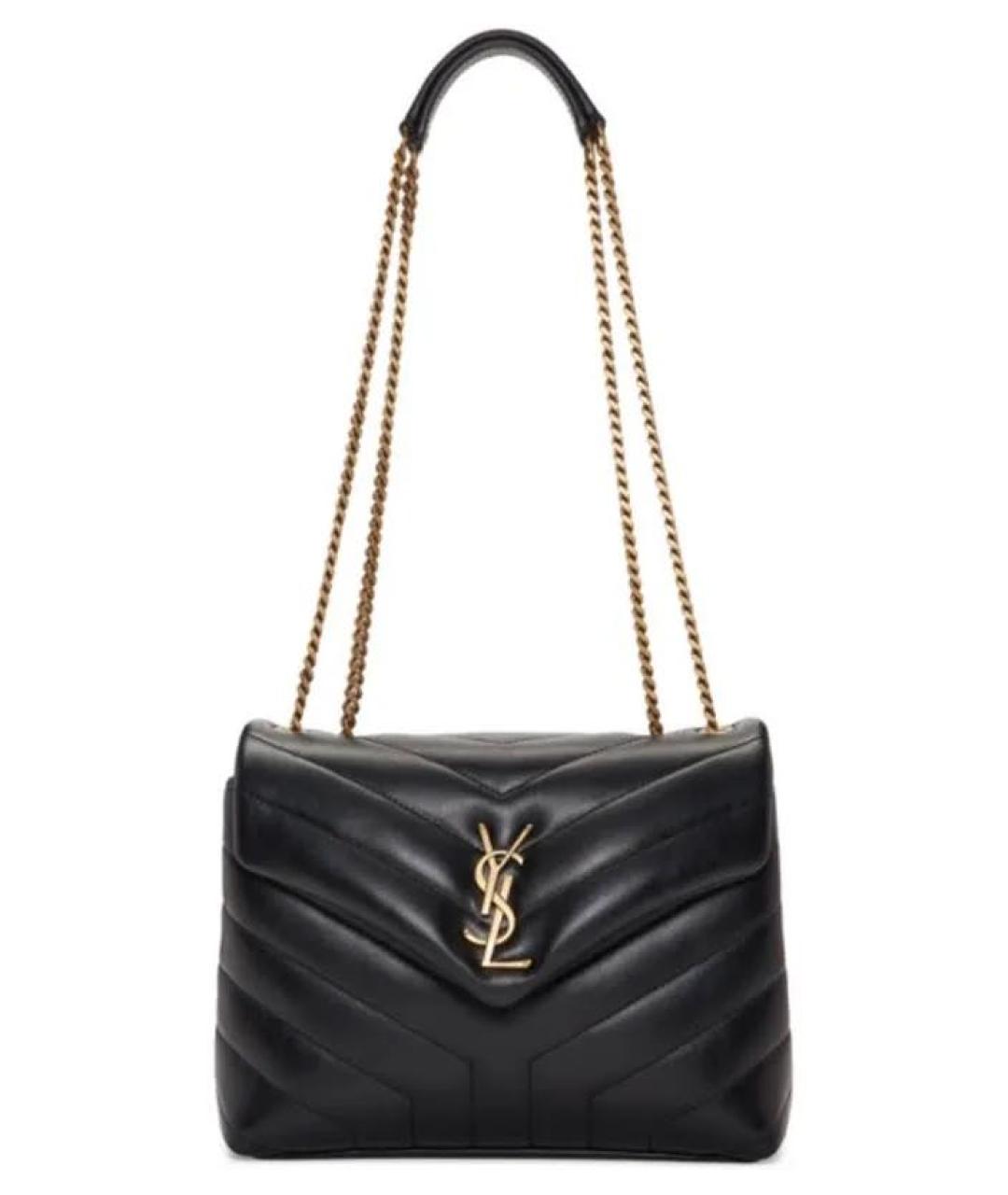SAINT LAURENT Черная кожаная сумка через плечо, фото 9