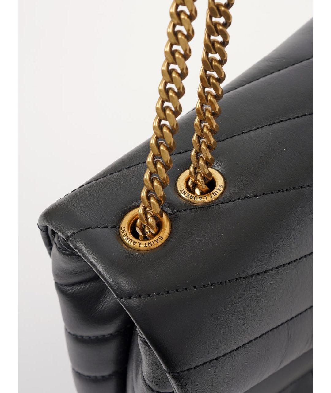 SAINT LAURENT Черная кожаная сумка через плечо, фото 4