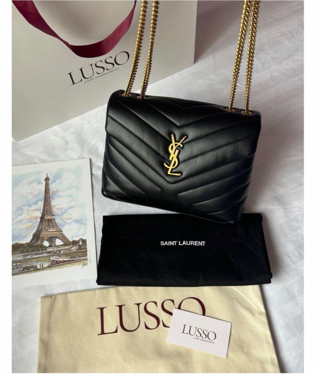 SAINT LAURENT Черная кожаная сумка через плечо, фото 8