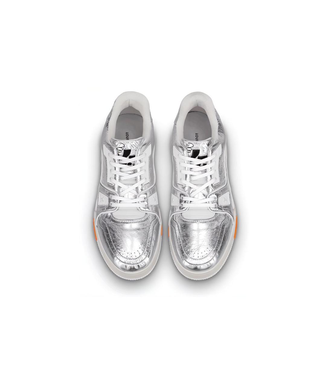 LOUIS VUITTON Серебряные кроссовки, фото 4