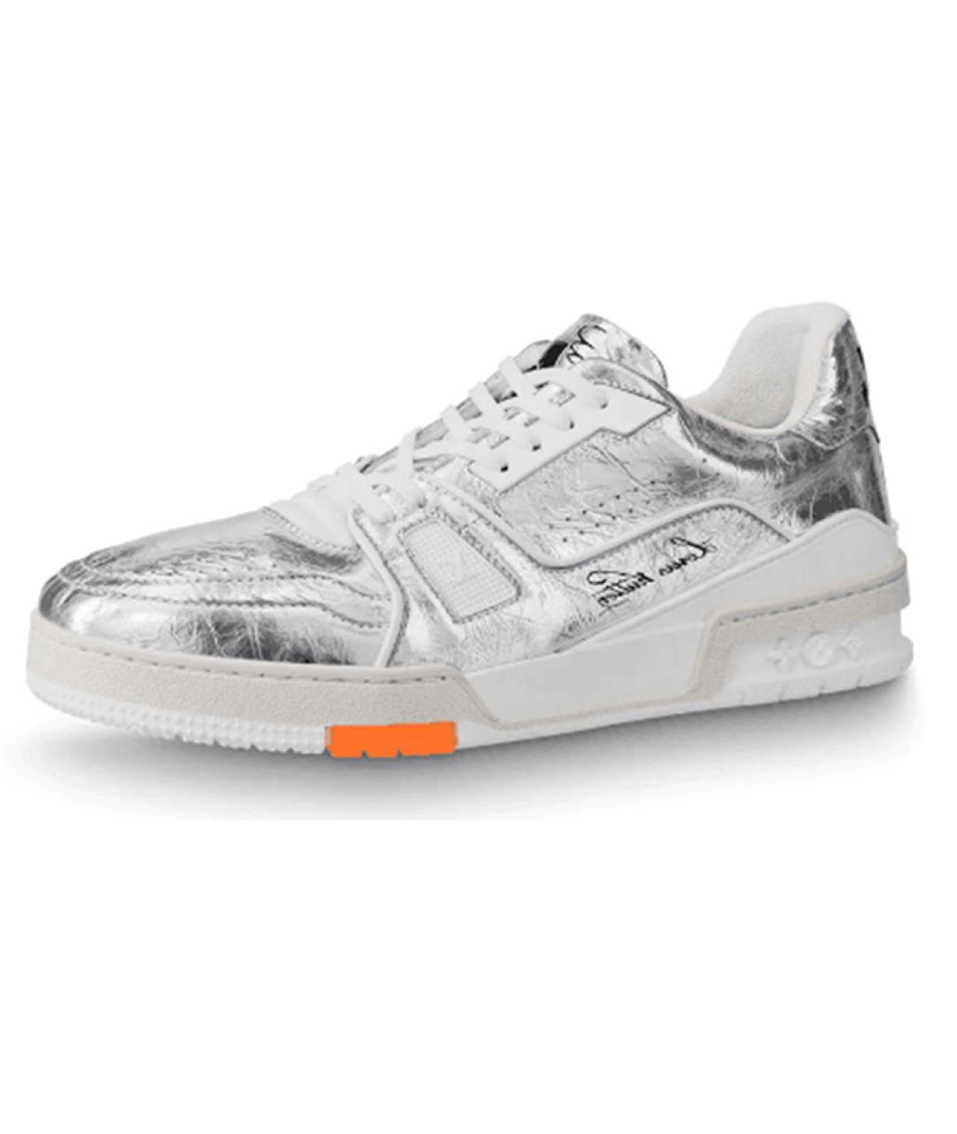 LOUIS VUITTON Серебряные кроссовки, фото 2