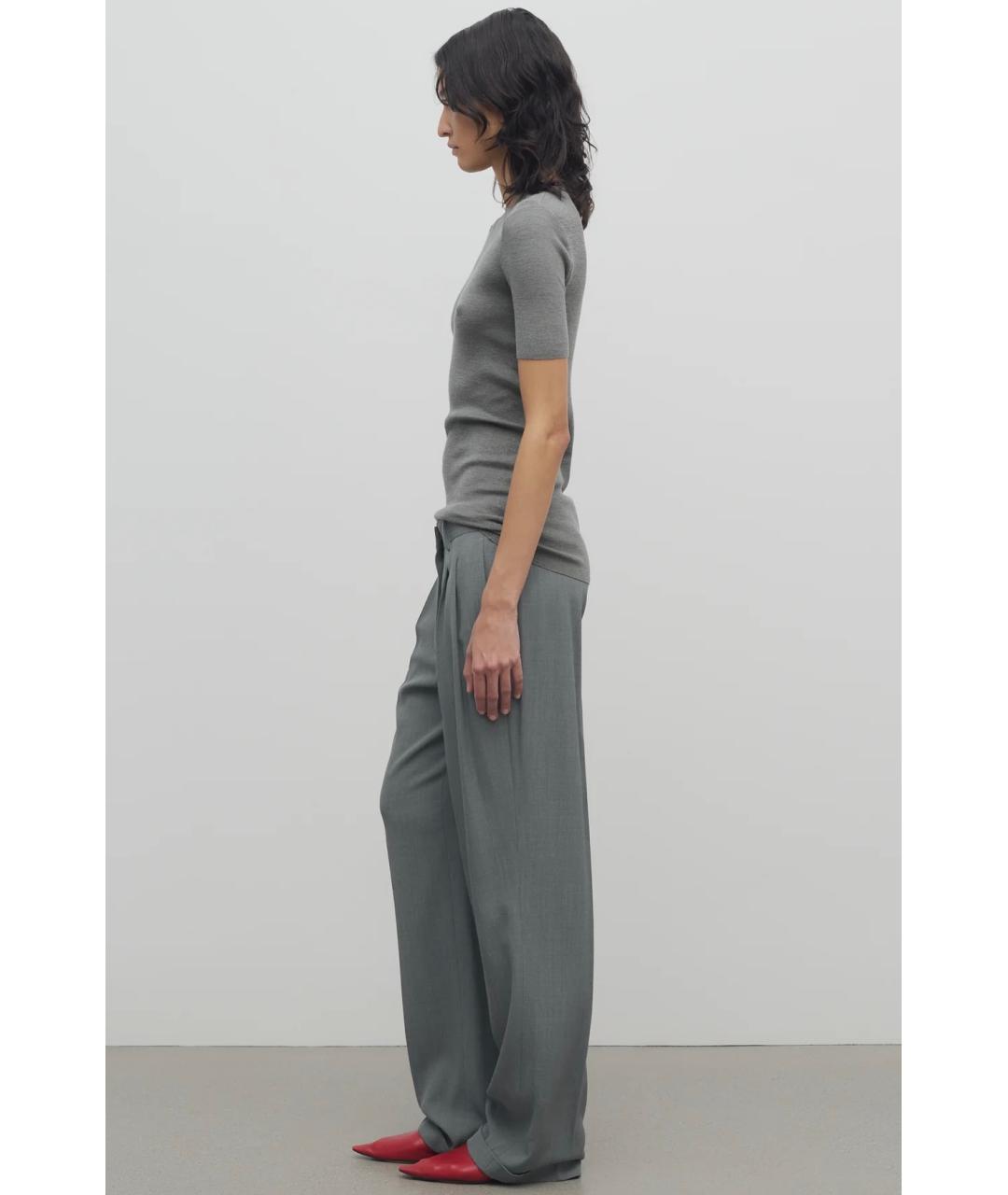 THE ROW Серые прямые брюки, фото 3