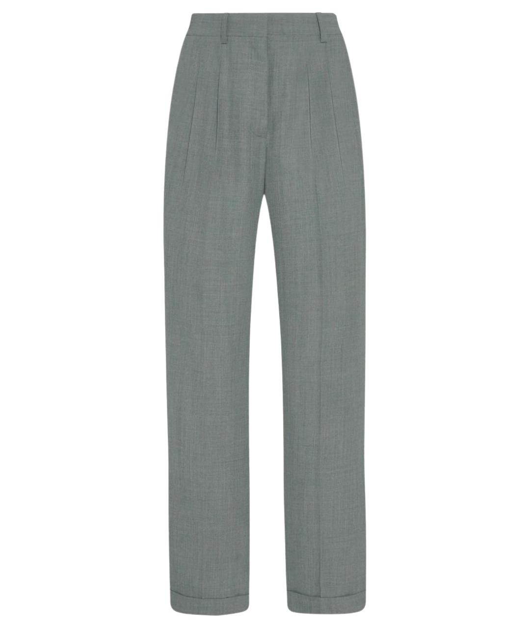 THE ROW Серые прямые брюки, фото 1