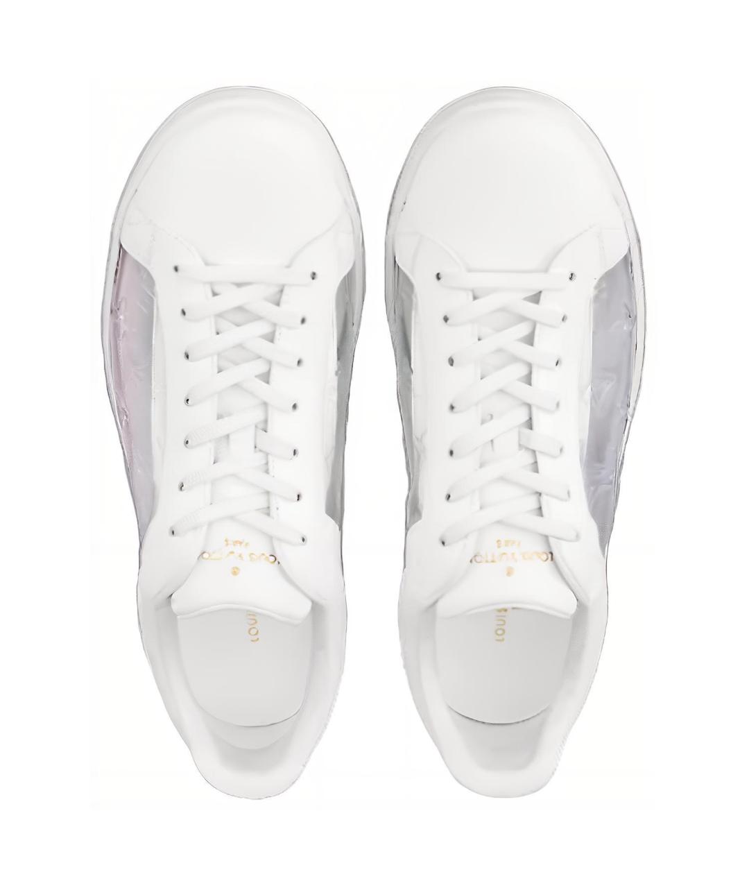LOUIS VUITTON Белые кожаные низкие кроссовки / кеды, фото 3