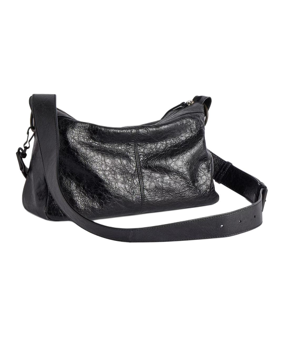 BALENCIAGA Черная кожаная сумка на плечо, фото 4