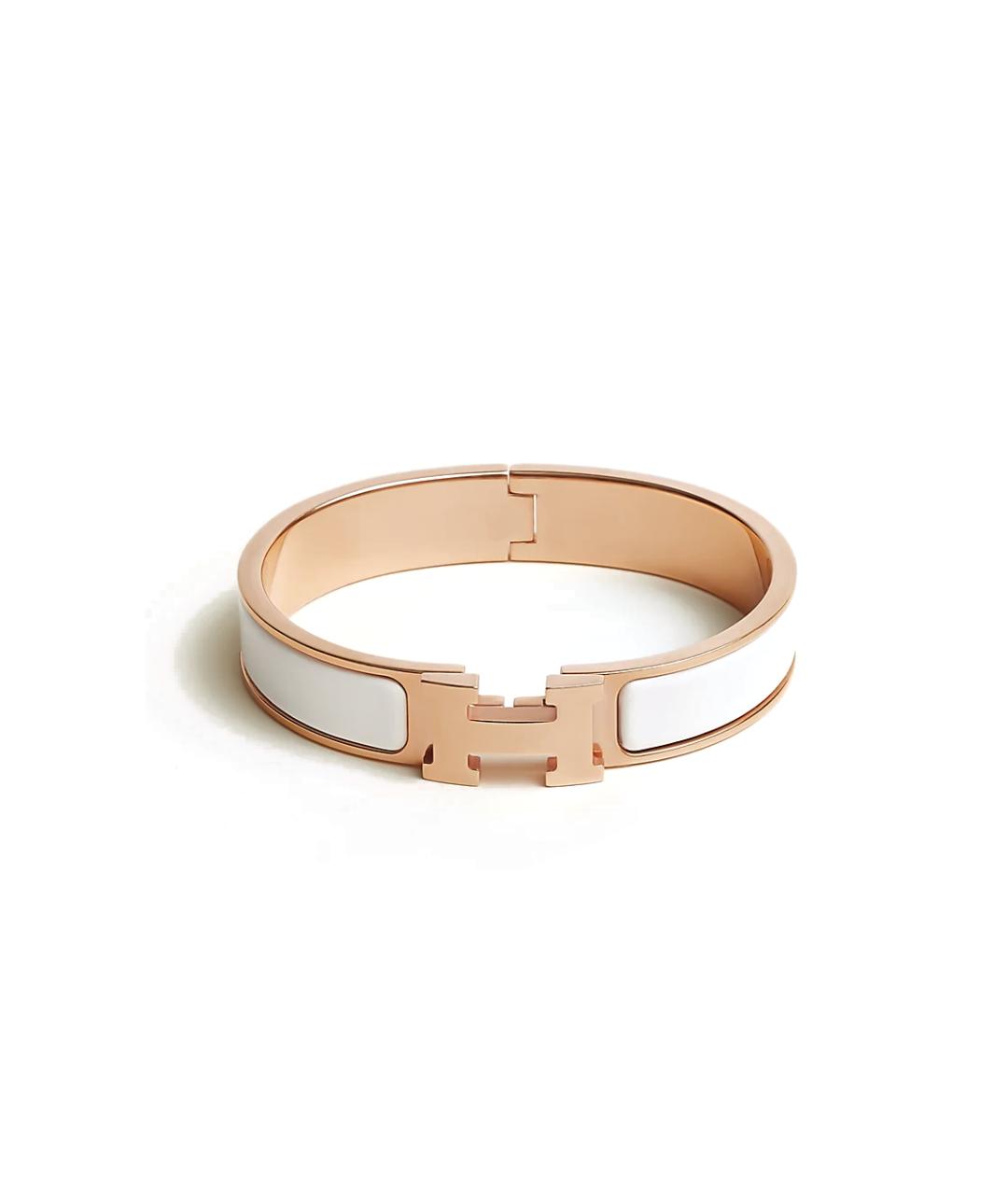 HERMES Белый металлический браслет, фото 1