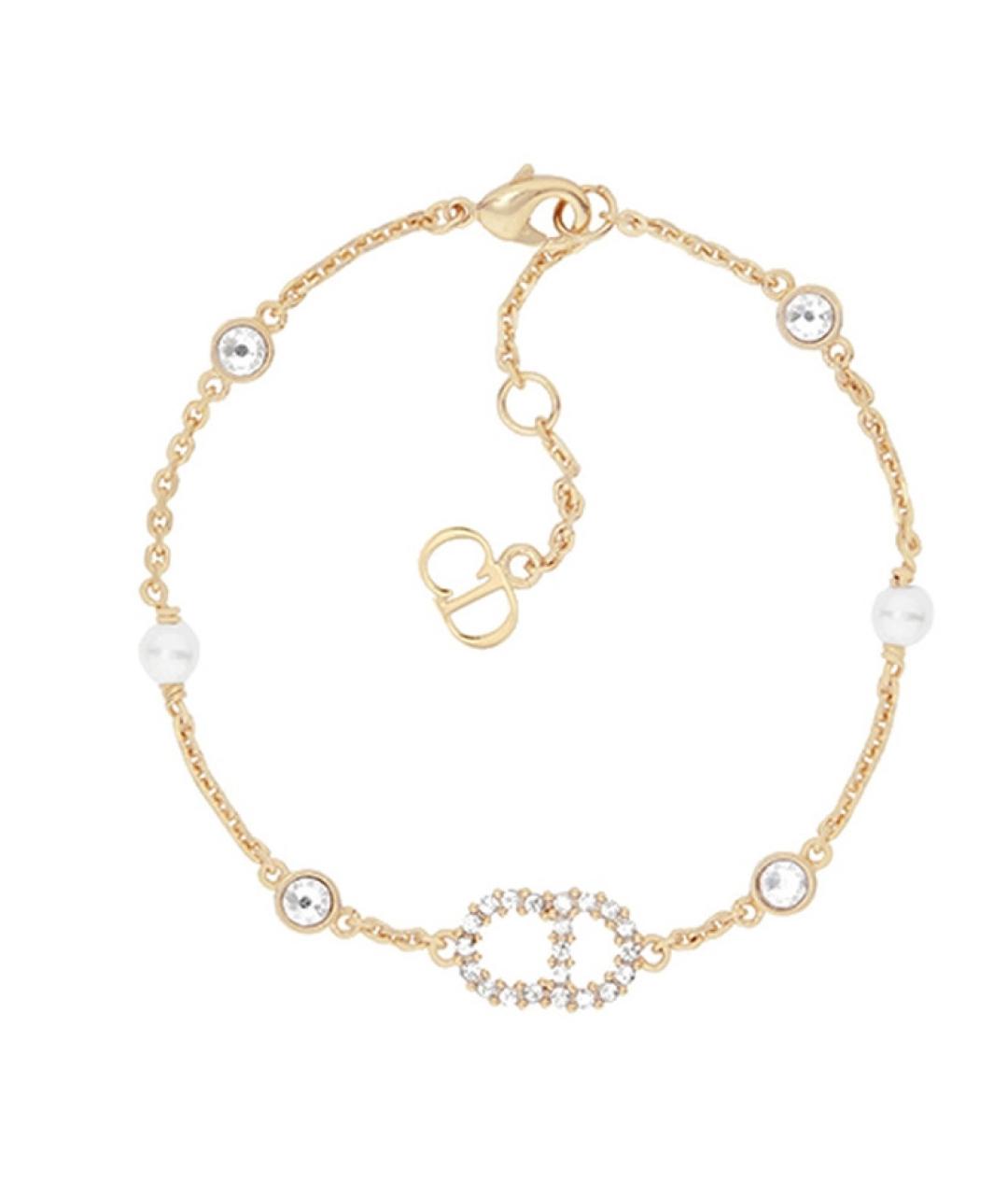 CHRISTIAN DIOR Золотой металлический браслет, фото 3