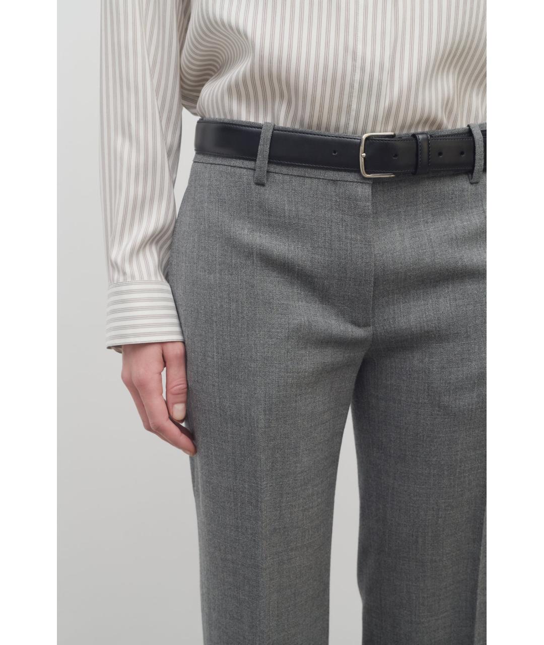 THE ROW Серые прямые брюки, фото 5