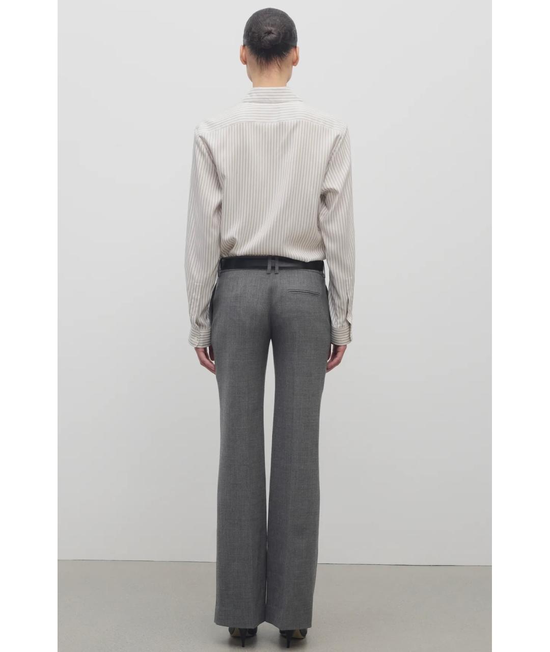 THE ROW Серые прямые брюки, фото 4