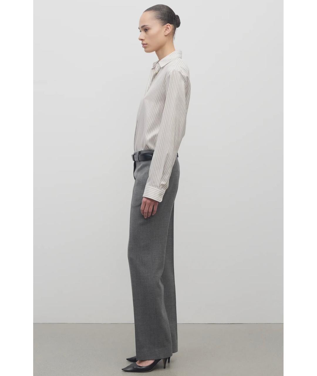 THE ROW Серые прямые брюки, фото 3