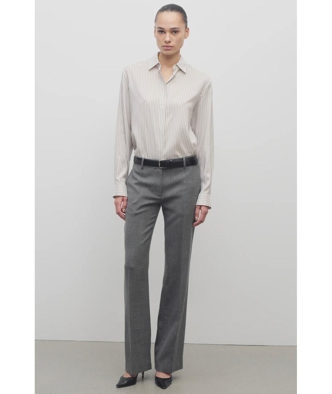 THE ROW Серые прямые брюки, фото 2