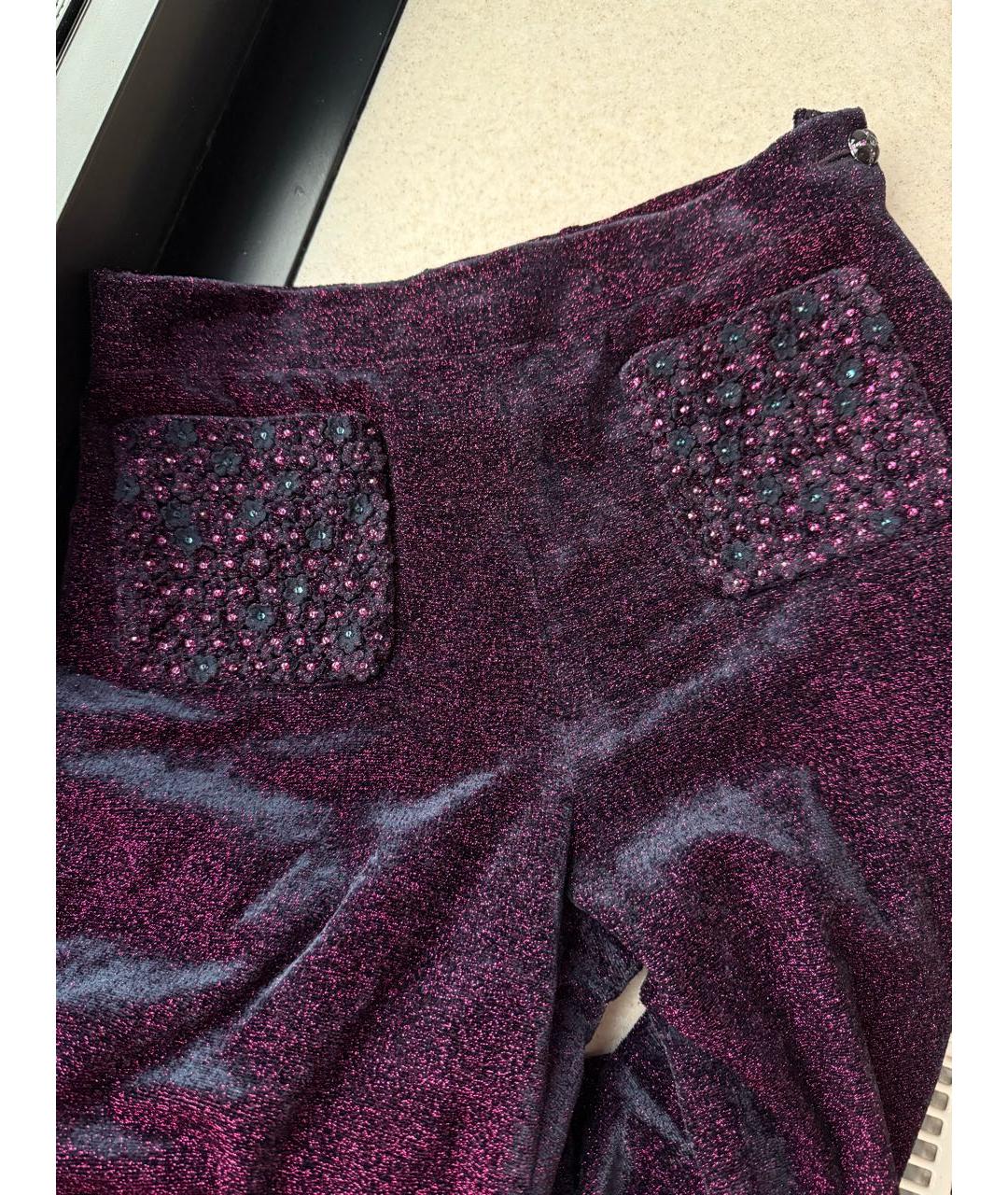 CHANEL Бордовый велюровый костюм с брюками, фото 3