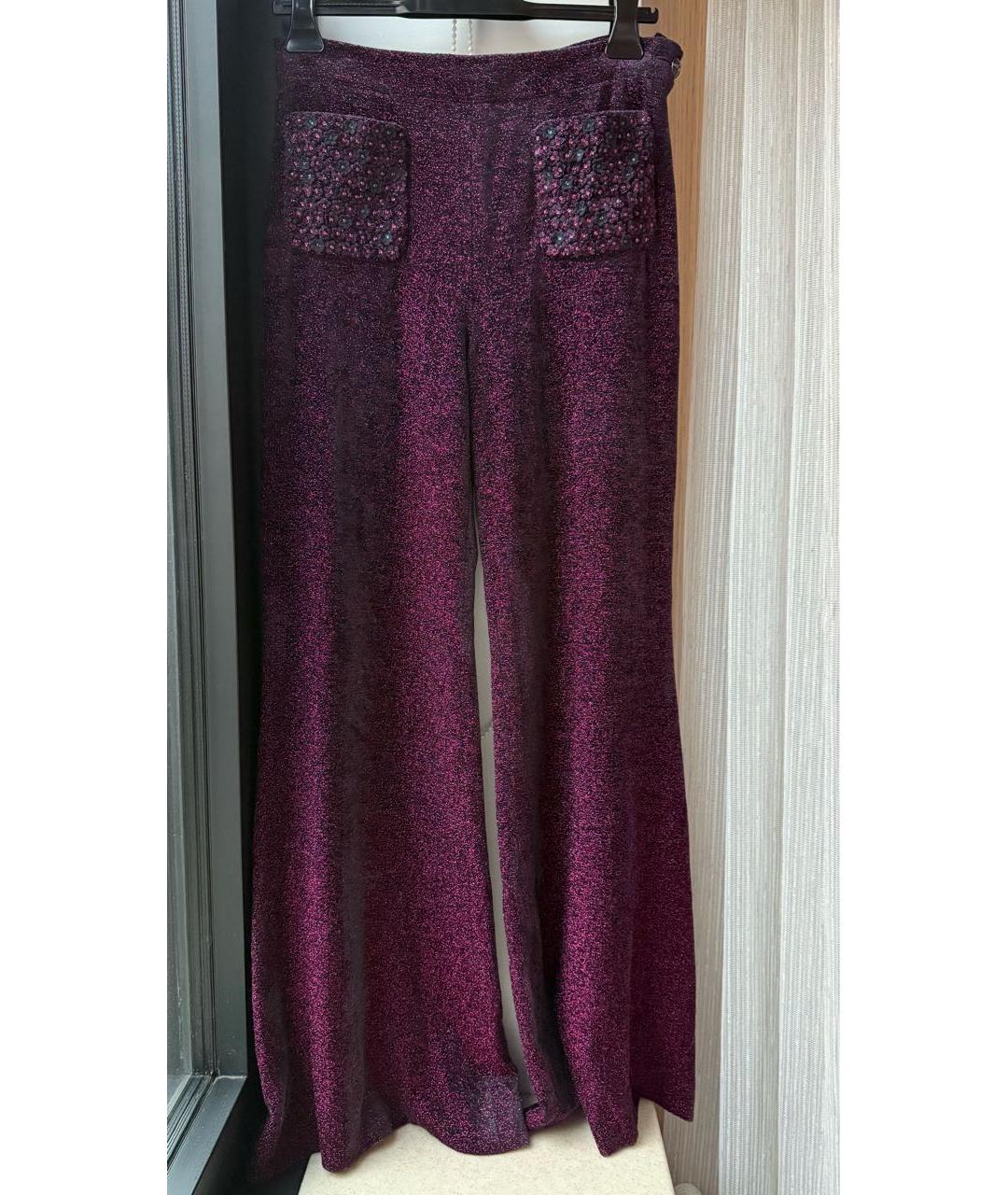 CHANEL Бордовый велюровый костюм с брюками, фото 2