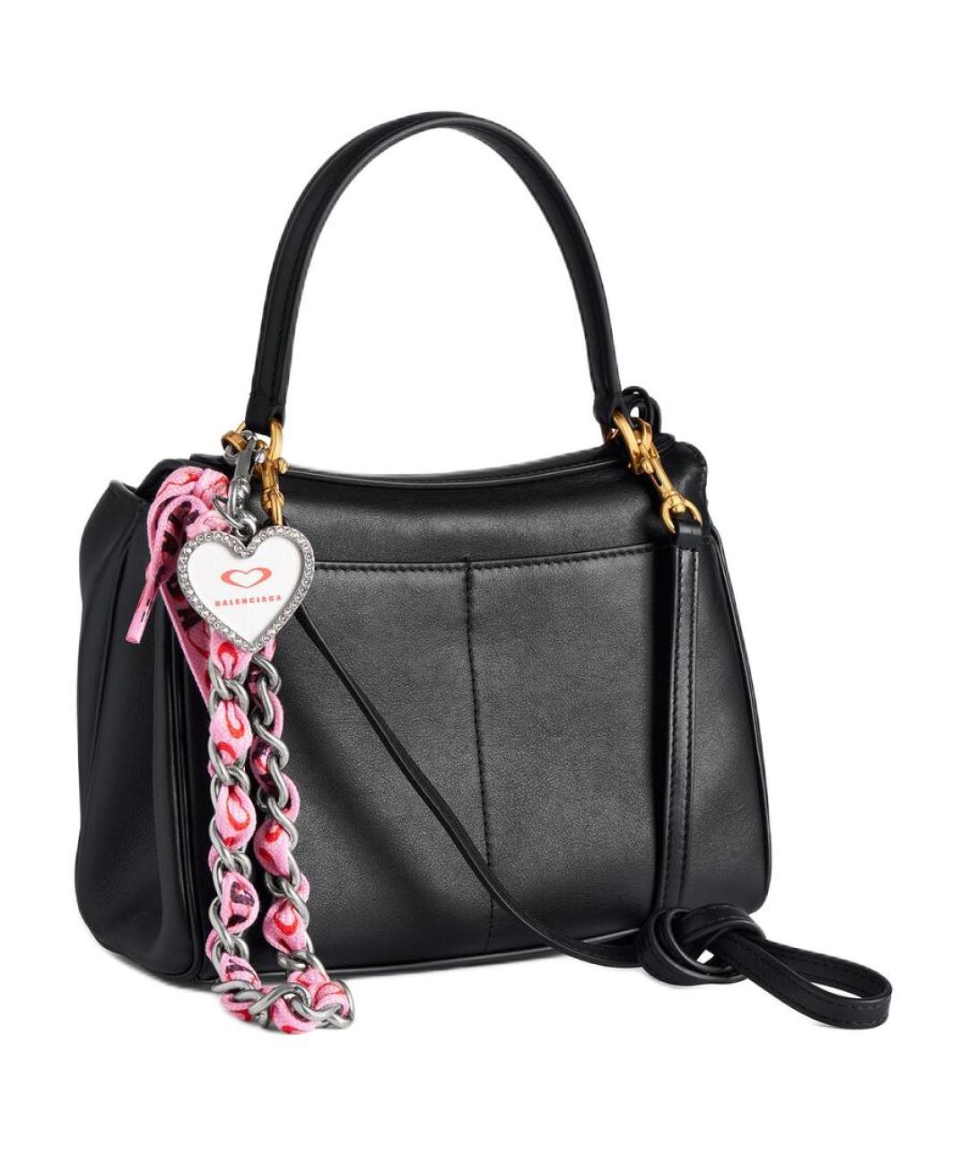 BALENCIAGA Черная кожаная сумка через плечо, фото 3