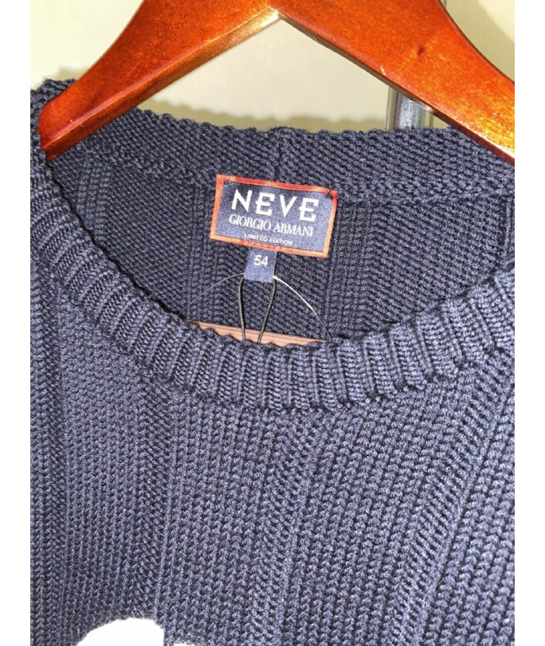 GIORGIO ARMANI Синий шерстяной джемпер / свитер, фото 3