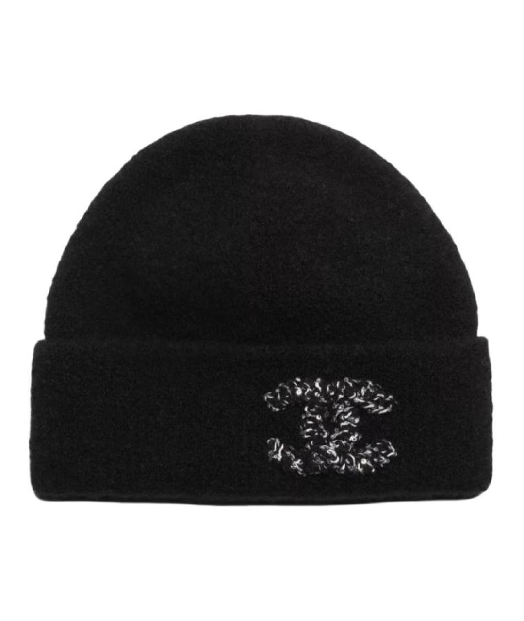 CHANEL Черная шапка, фото 1