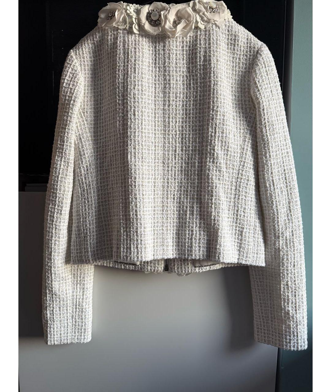 CHANEL Бежевый твидовый жакет/пиджак, фото 2