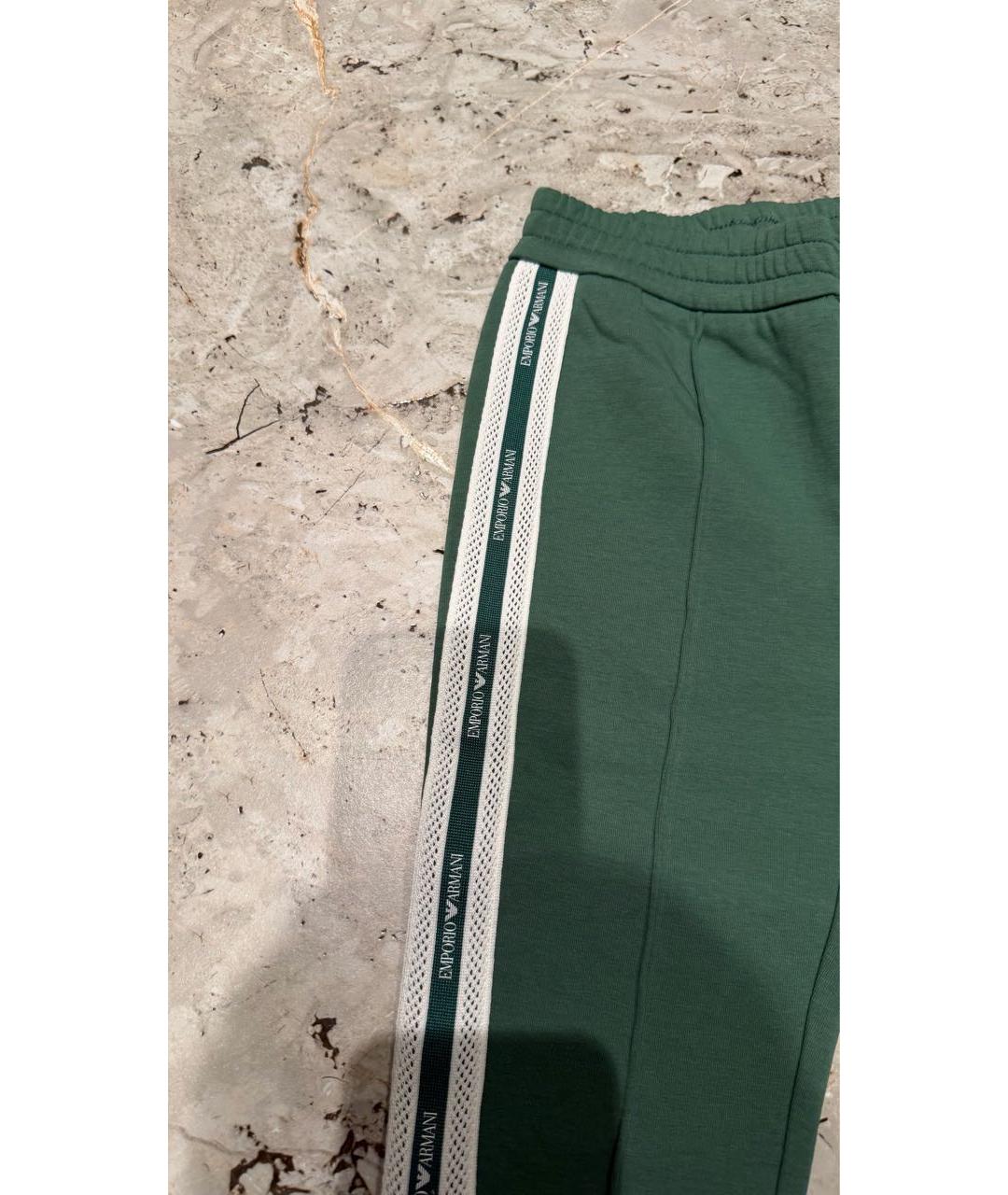 EMPORIO ARMANI Зеленые хлопковые брюки и шорты, фото 5