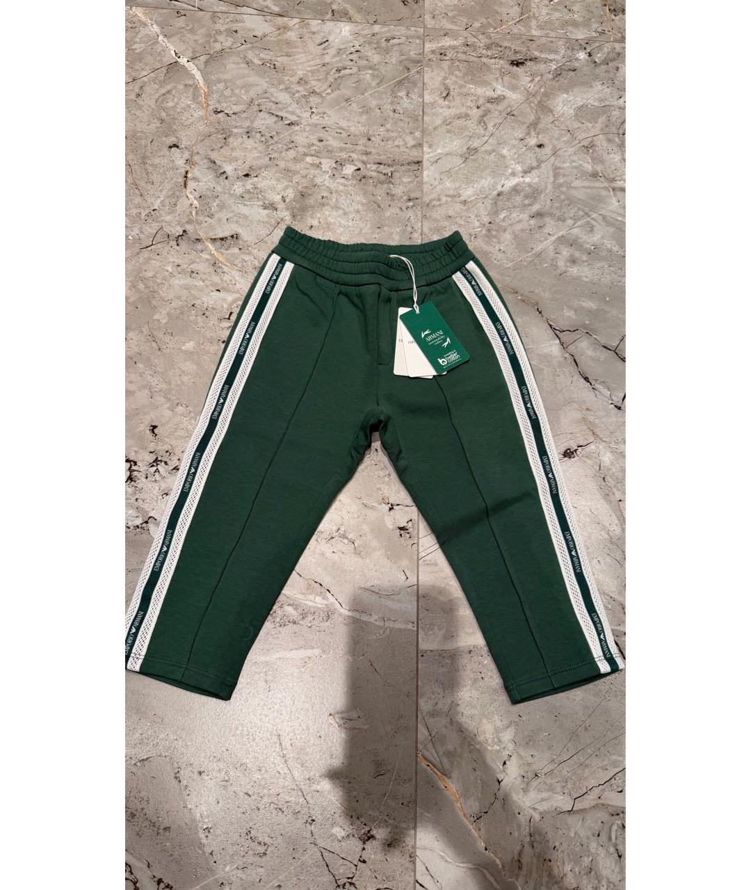 EMPORIO ARMANI Зеленые хлопковые брюки и шорты, фото 6