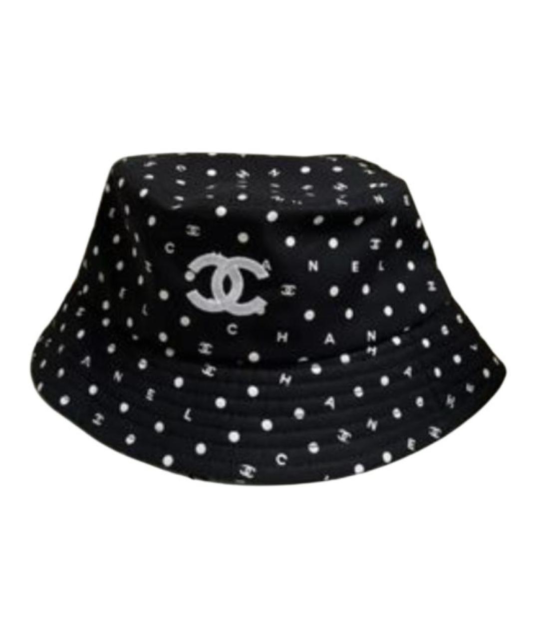 CHANEL Черная хлопковая панама, фото 1