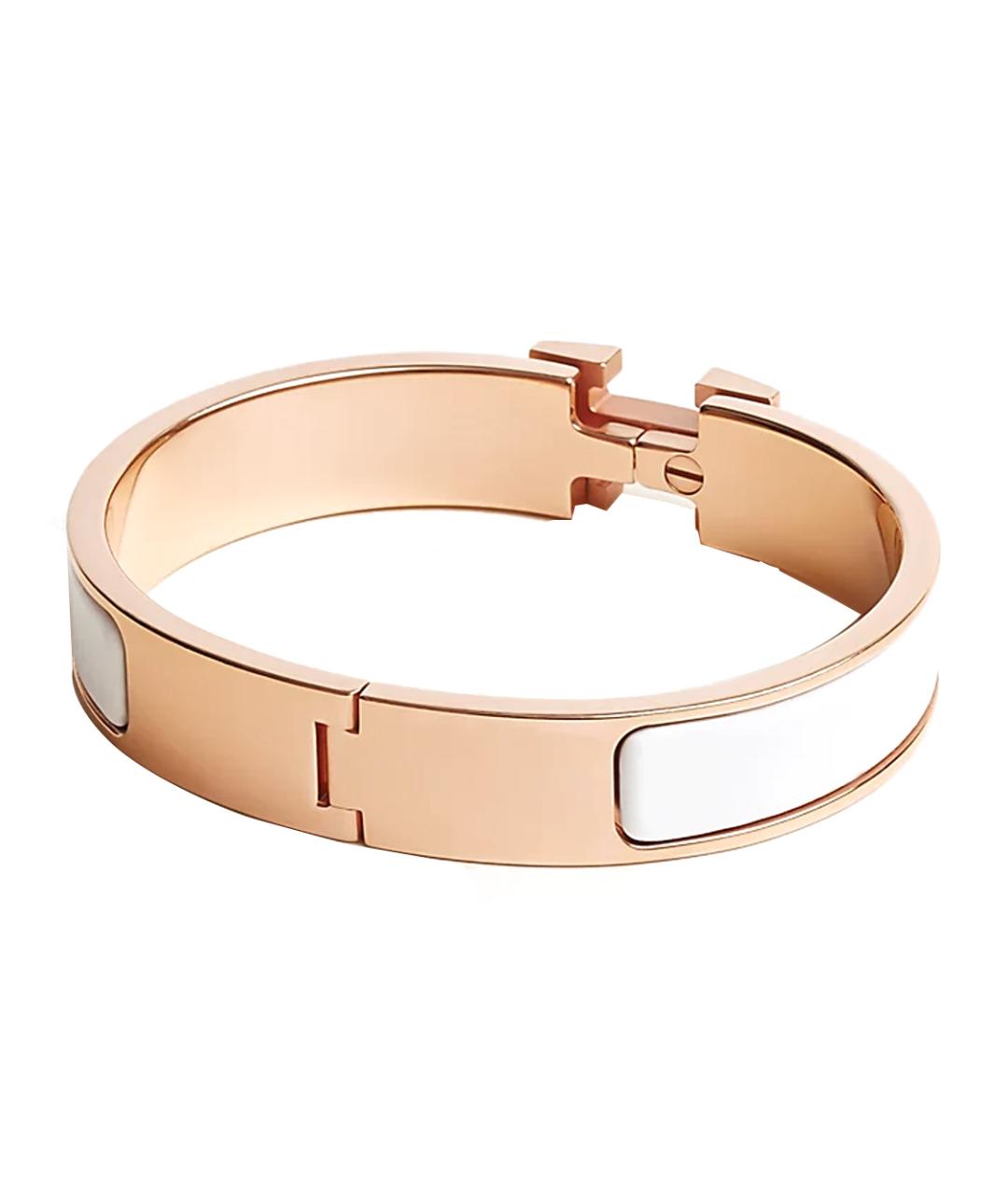 HERMES Белый металлический браслет, фото 2